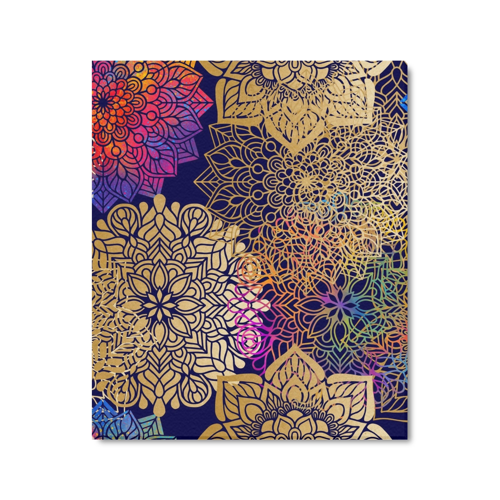 Floral Mandala Abstract Frame Canvas Print 24"x20"