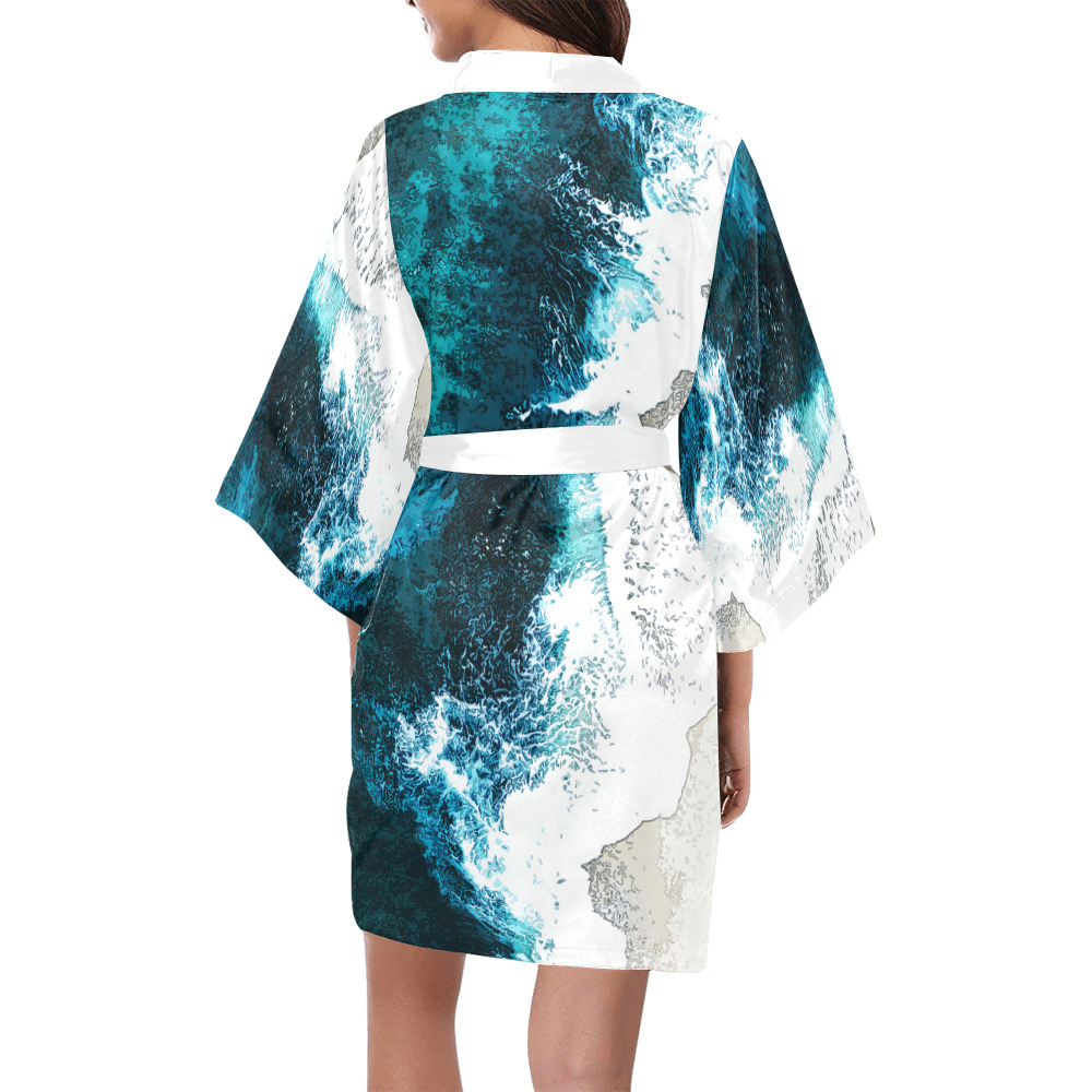 Ocean And Beach Kimono Robe