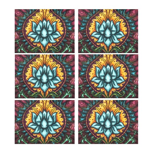 Blue lotus Placemat 14’’ x 19’’ (Set of 6)