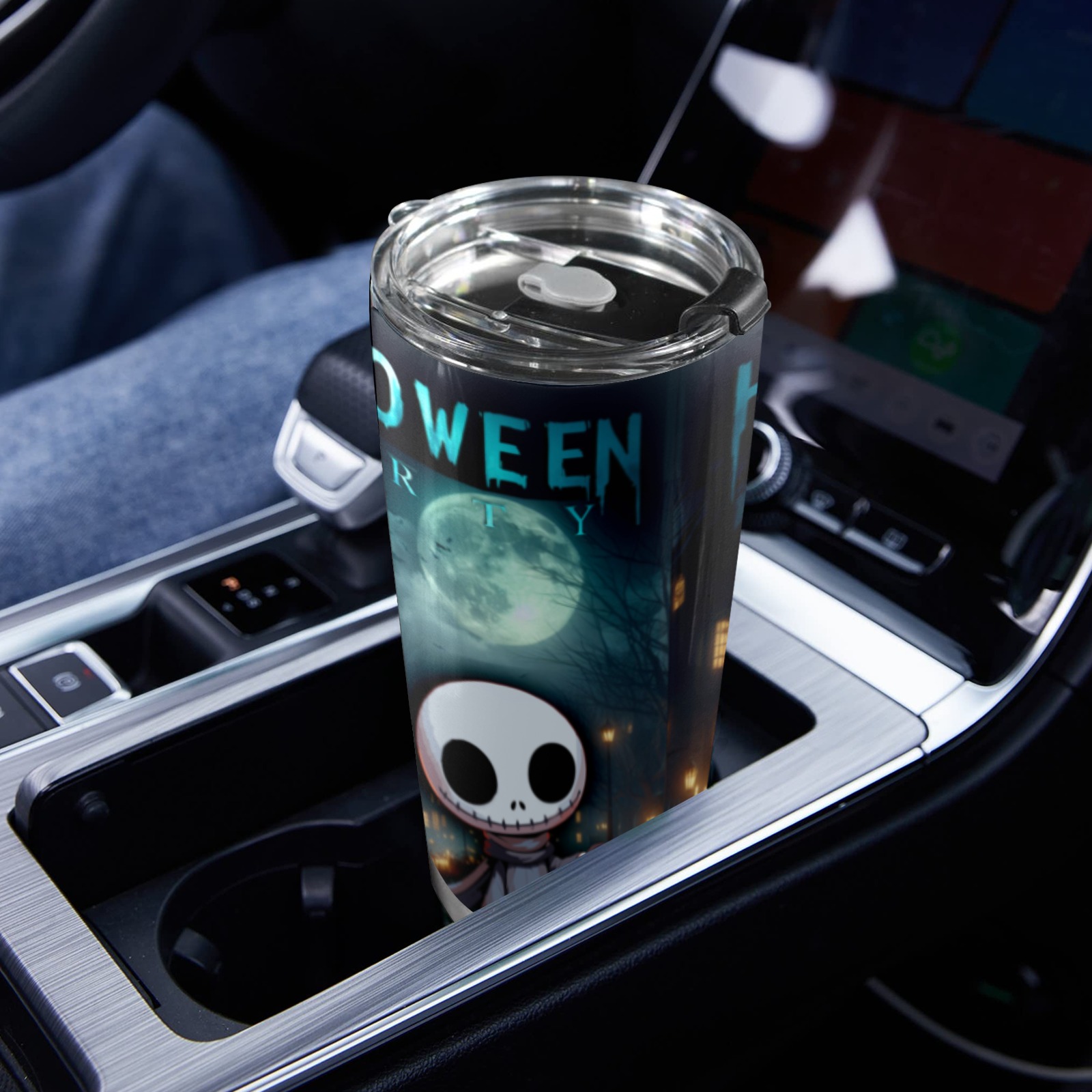 Happy Hello Ween 20oz Mobile Tumbler with Lid (Black Lock)