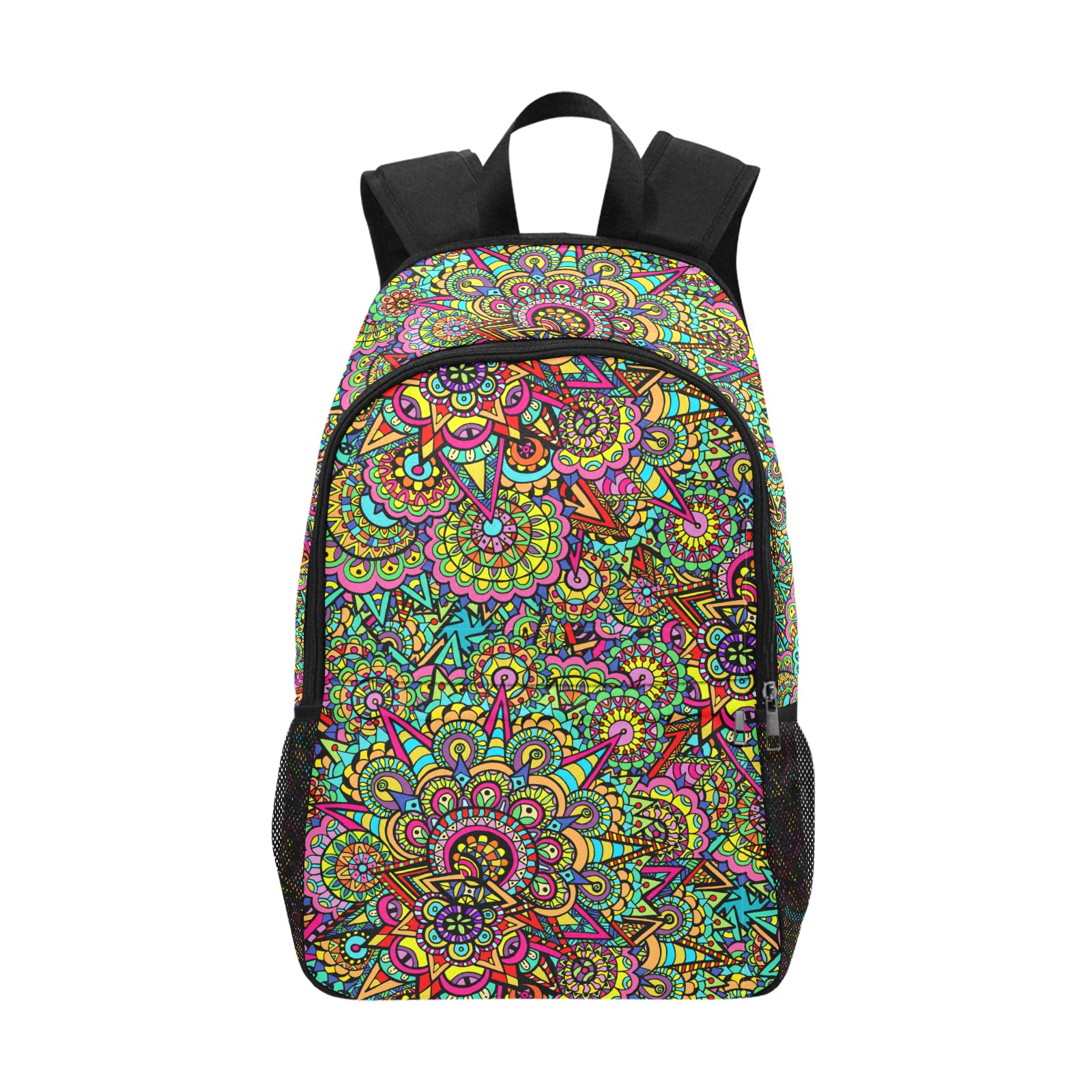 Psychic Celebration Fabric Backpack with Side Mesh Pockets (Model 1659)