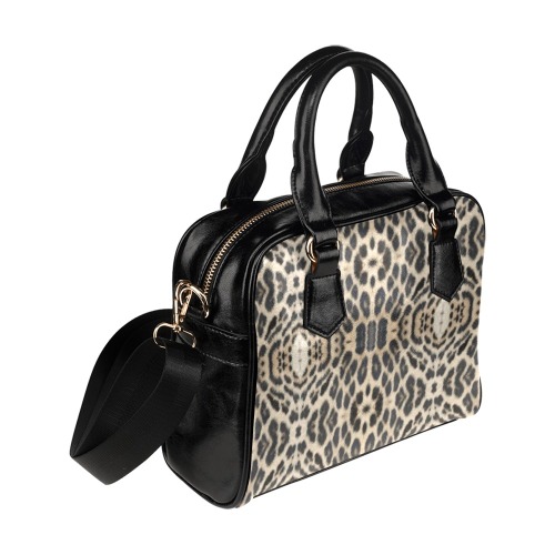 Skin Leopard Shoulder Handbag (Model 1634)