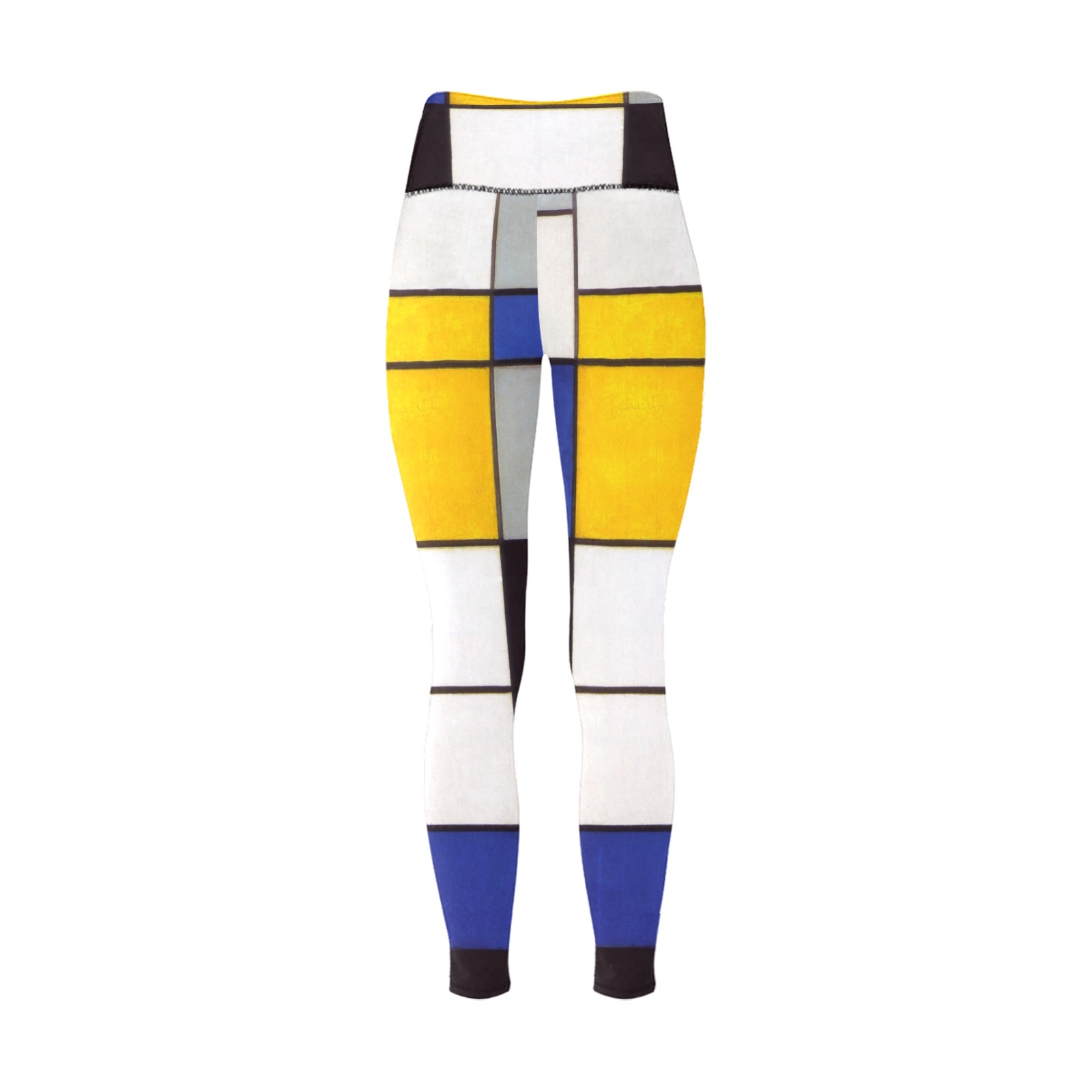 Composition A by Piet Mondrian Women's All Over Print High-Waisted Leggings (Model L36)
