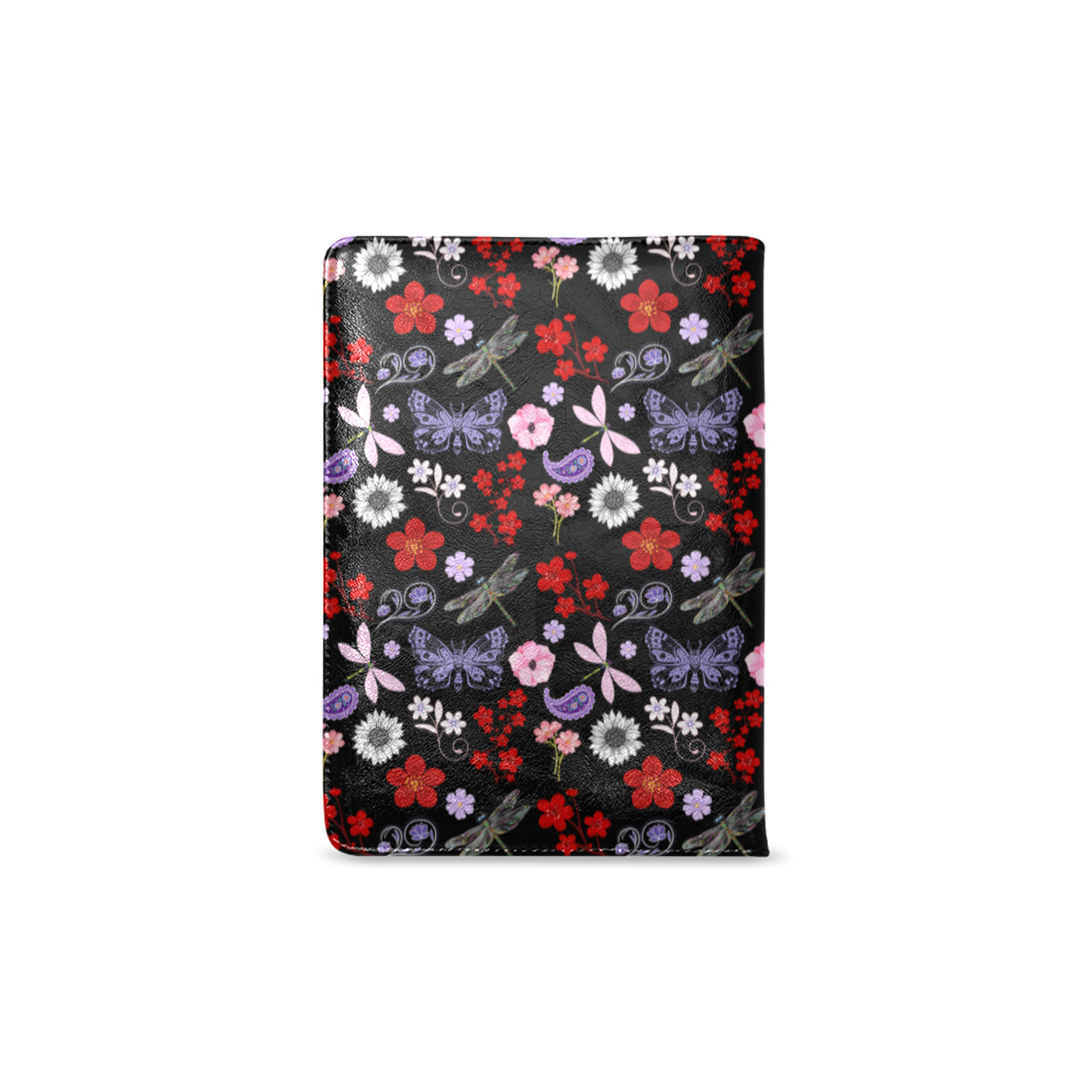 Black, Red, Pink, Purple, Dragonflies, Butterfly and Flowers Design Custom NoteBook A5