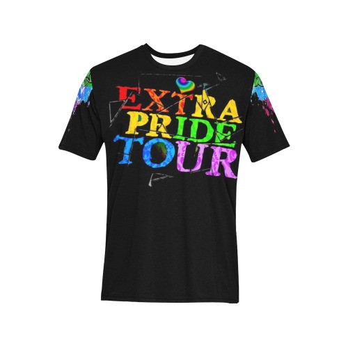 Extratour 2 Men's All Over Print T-Shirt (Solid Color Neck) (Model T63)