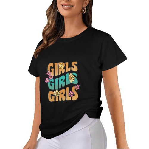 Girls women t-shirt Women's Glow in the Dark T-shirt (Front Printing)