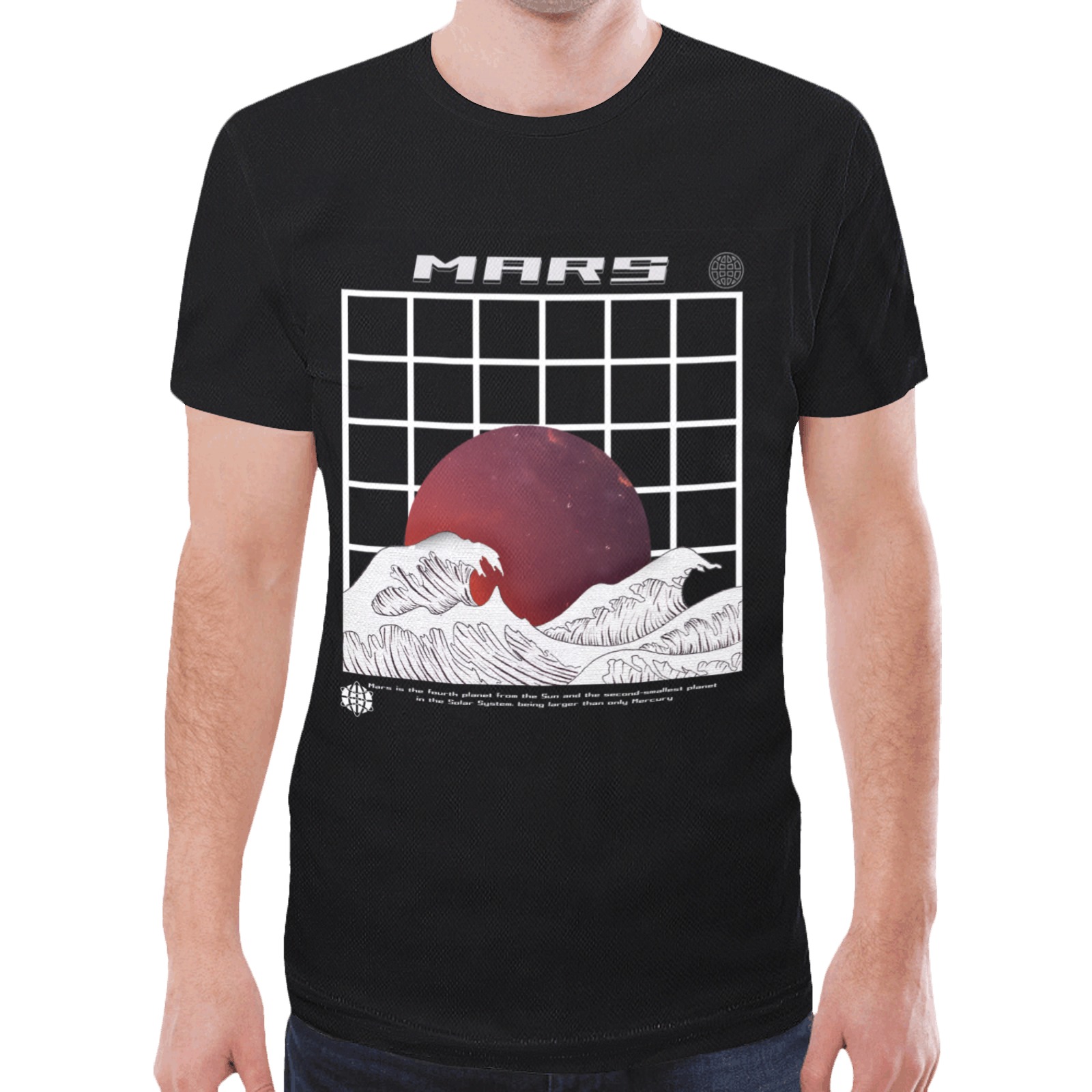 MARS Galactic design New All Over Print T-shirt for Men (Model T45)