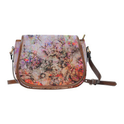 flowerpaper5 Saddle Bag/Large (Model 1649)