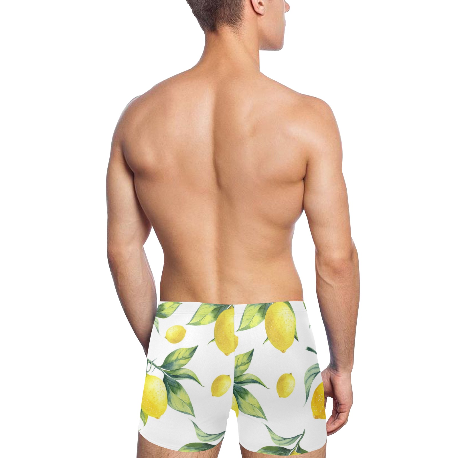 Lemon Life yellow swim trunks Men's Swimming Trunks (Model L60)