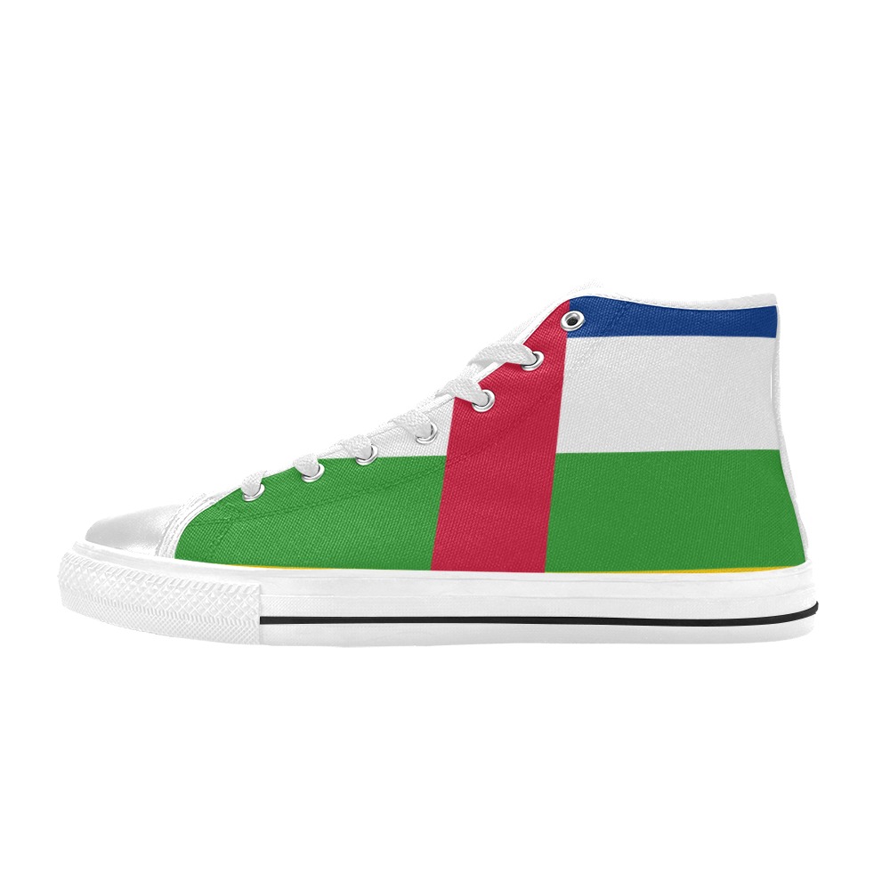 Flag_of_the_Central_African_Republic.svg Men’s Classic High Top Canvas Shoes (Model 017)