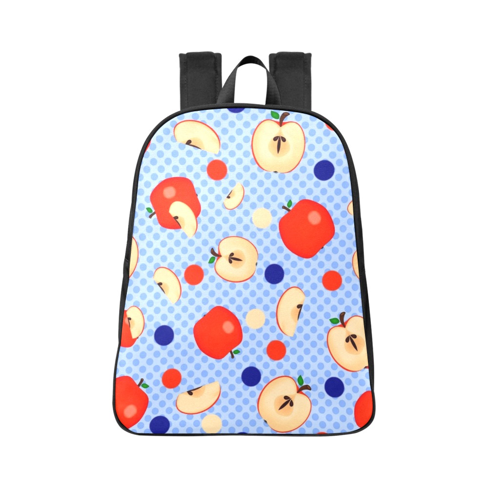 Apple a day Fabric School Backpack (Model 1682) (Large)