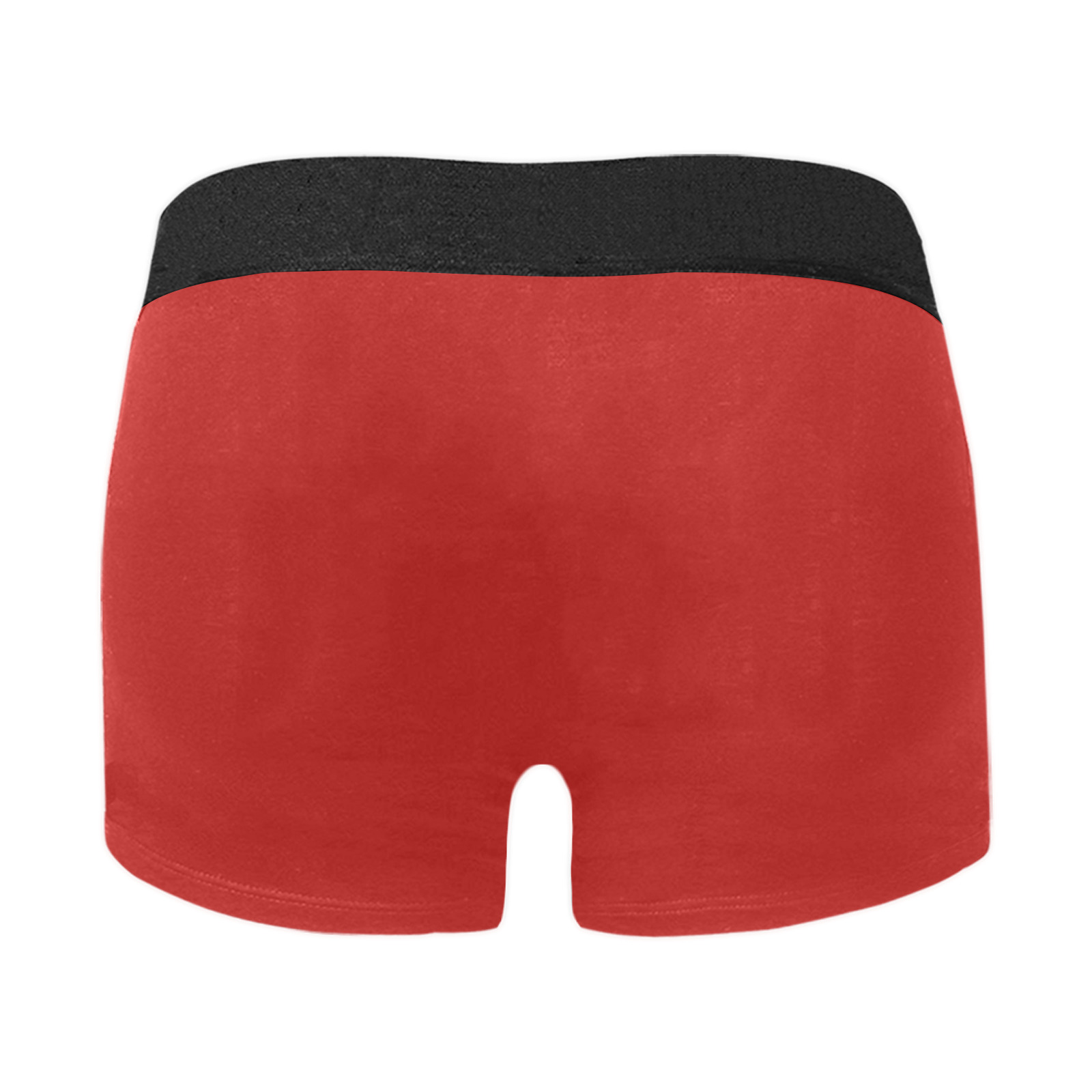 RED Men's Boxer Briefs w/ Custom Waistband (Merged Design) (Model L10)