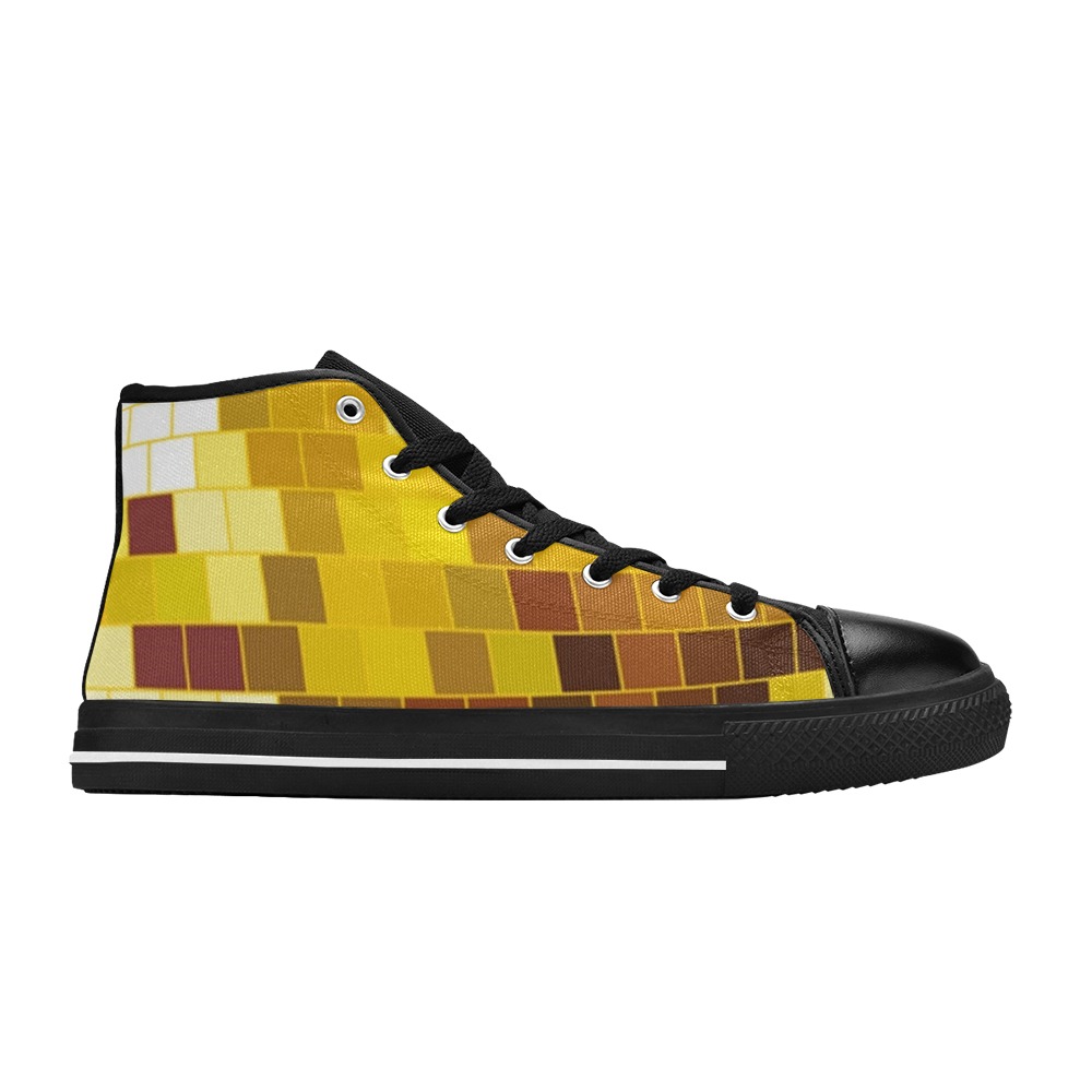 DISCO BALL 2 High Top Canvas Shoes for Kid (Model 017)