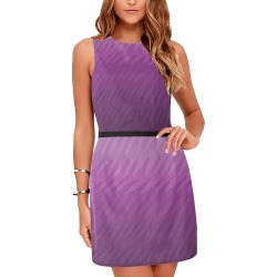 pink wavespike Eos Women's Sleeveless Dress (Model D01)