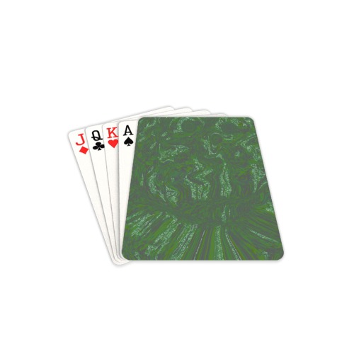 ocean storms green Playing Cards 2.5"x3.5"