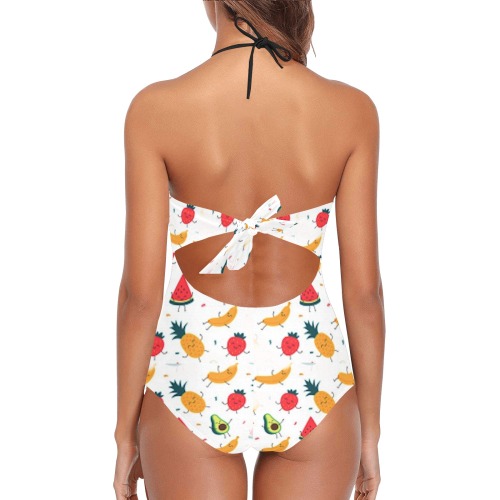fun pattern Lace Band Embossing Swimsuit (Model S15)