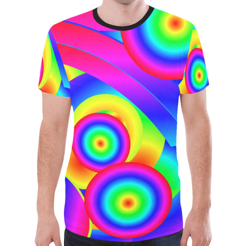 Abstract Comet New All Over Print T-shirt for Men (Model T45)
