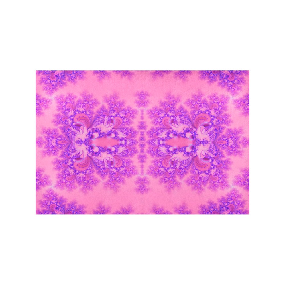 Purple and Pink Hydrangeas Frost Fractal Placemat 12’’ x 18’’ (Set of 6)