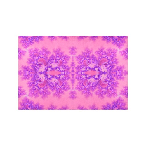 Purple and Pink Hydrangeas Frost Fractal Placemat 12’’ x 18’’ (Set of 6)