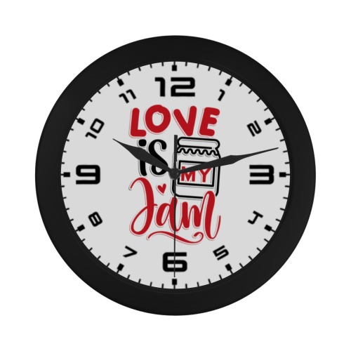 Love Is My Jam Circular Plastic Wall clock