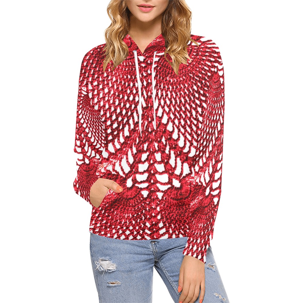 hoodies for Her All Over Print Hoodie for Women (USA Size) (Model H13)