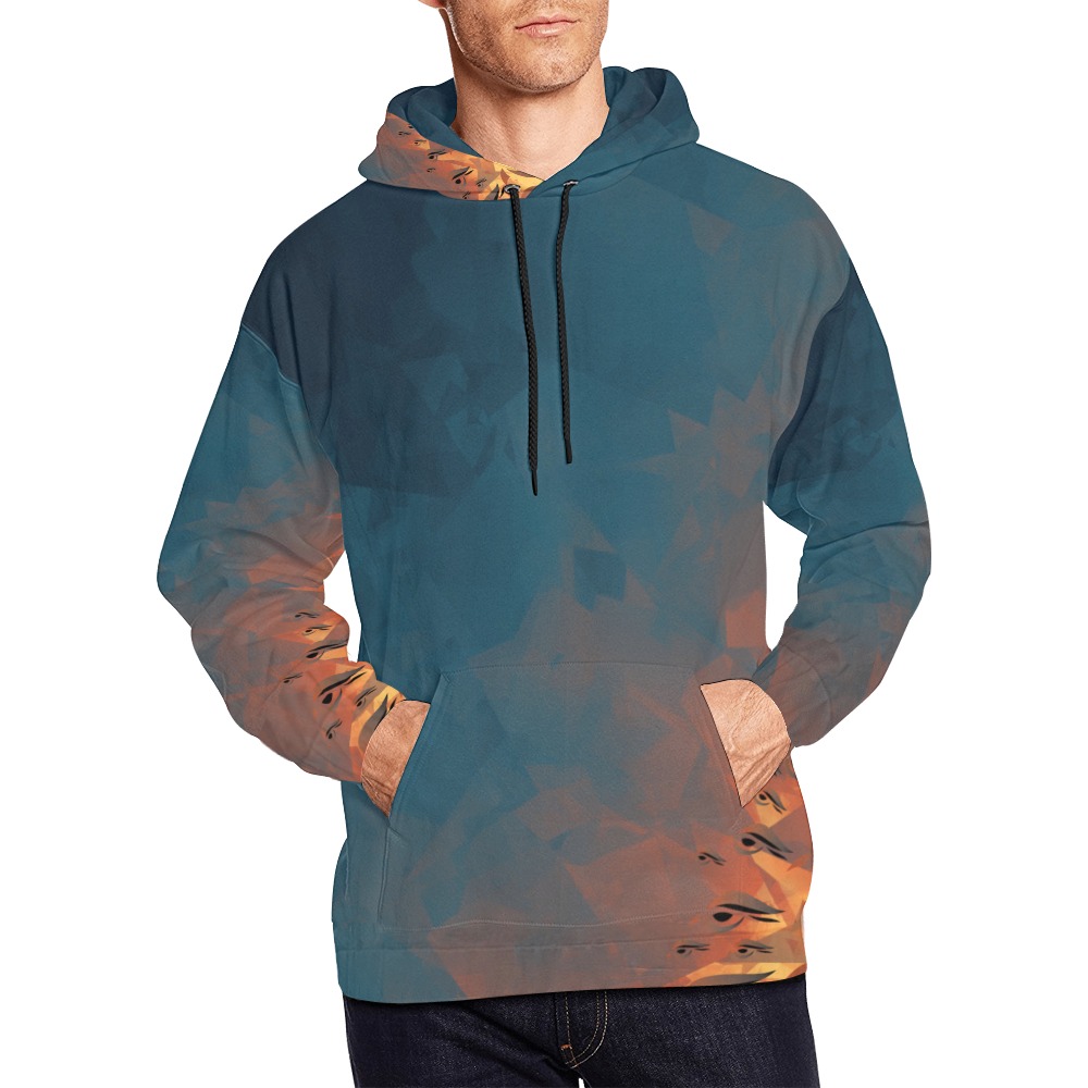 Raptor Cloud Wrap-around Hoodie All Over Print Hoodie for Men (USA Size) (Model H13)