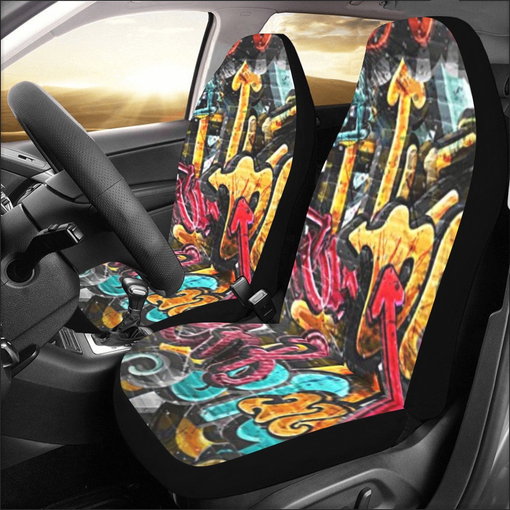 Graffiti Art Car Seat Covers (Set of 2)