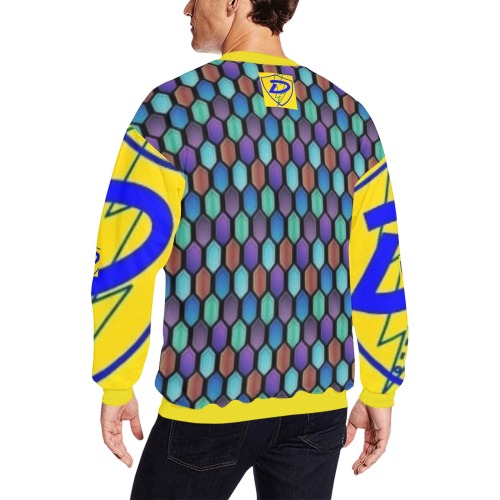 DIONIO Clothing - Motorcycle Fetish Sweatshirt (Multi-color) Men's Oversized Fleece Crew Sweatshirt (Model H18)