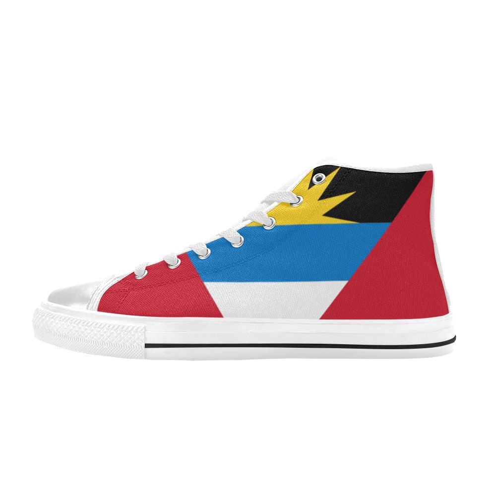 Flag_of_Antigua_and_Barbuda.svg Men’s Classic High Top Canvas Shoes (Model 017)