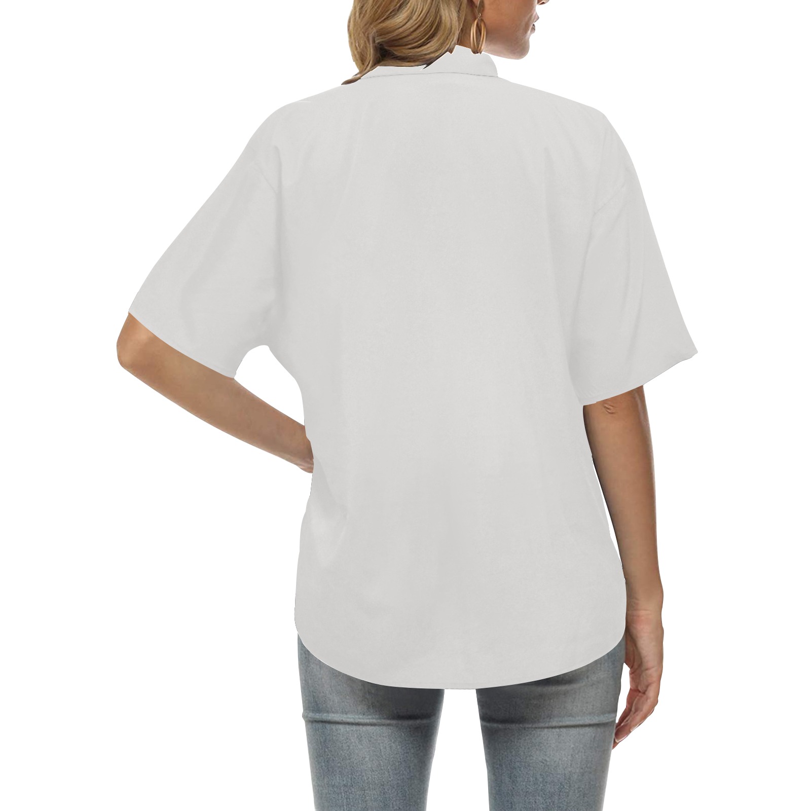 color platinum All Over Print Hawaiian Shirt for Women (Model T58)
