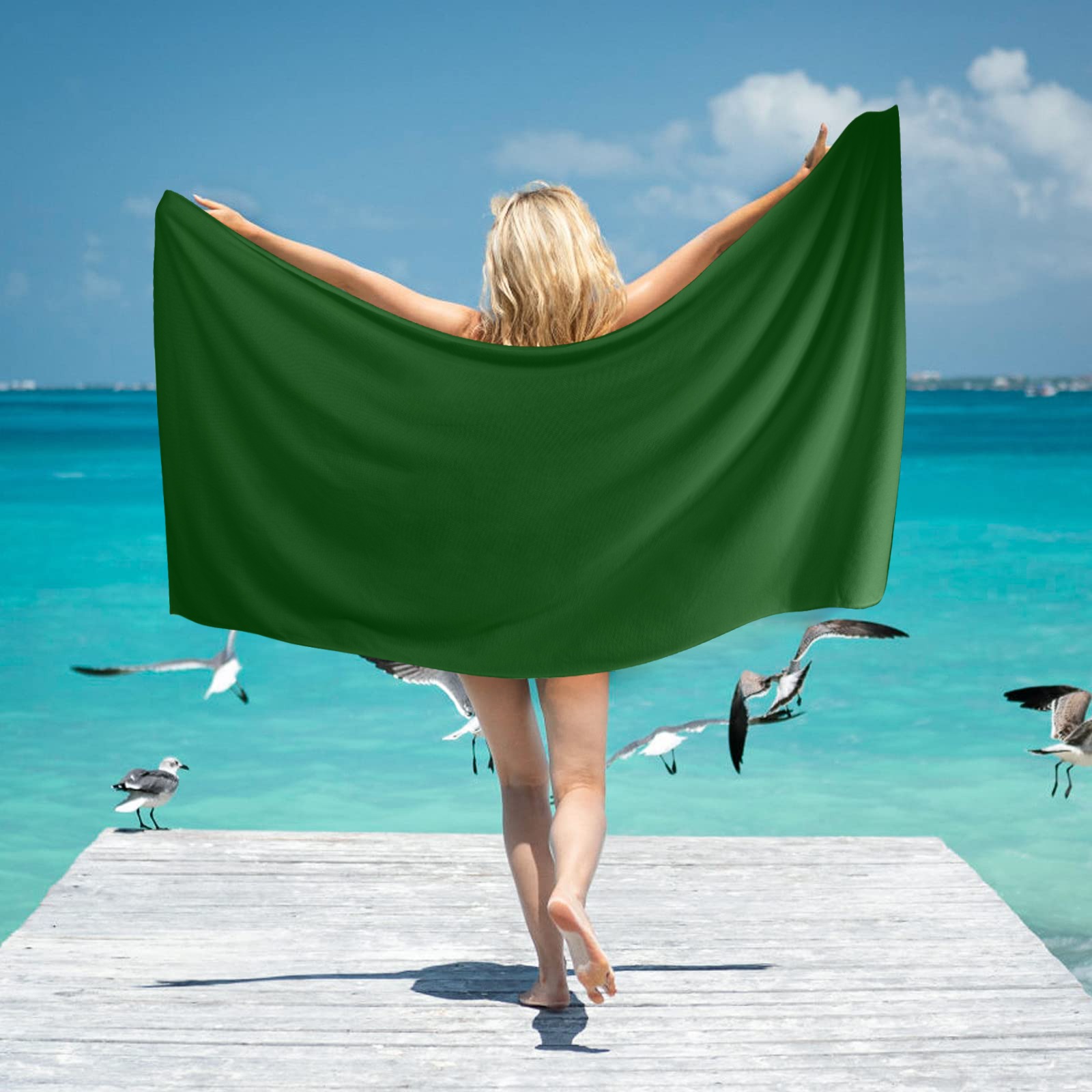 dark green Beach Towel 31"x71"(NEW)