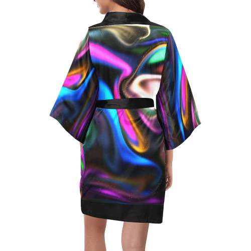Blurred background of abstract pattern Night Rob Kimono Robe