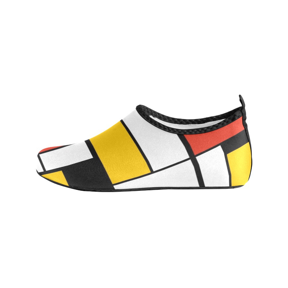 Mondrian De Stijl Modern Kids' Slip-On Water Shoes (Model 056)