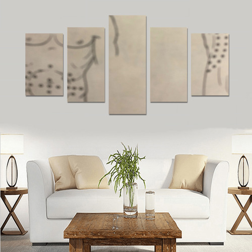 Applications zones with plate in belly aches and knees. Canvas Print Sets C (No Frame)