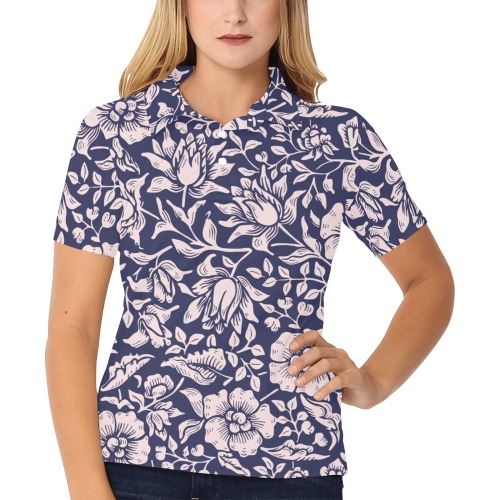 Shirt Women's All Over Print Polo Shirt (Model T55)