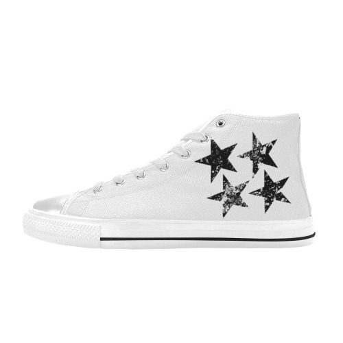 stars Women's Classic High Top Canvas Shoes (Model 017)