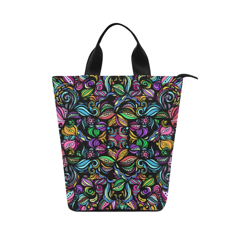 Whimsical Blooms Nylon Lunch Tote Bag (Model 1670)