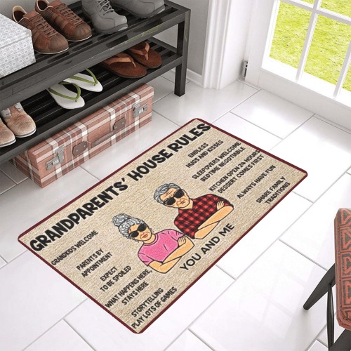 Papa and Nana's house rules Doormat 30"x18"