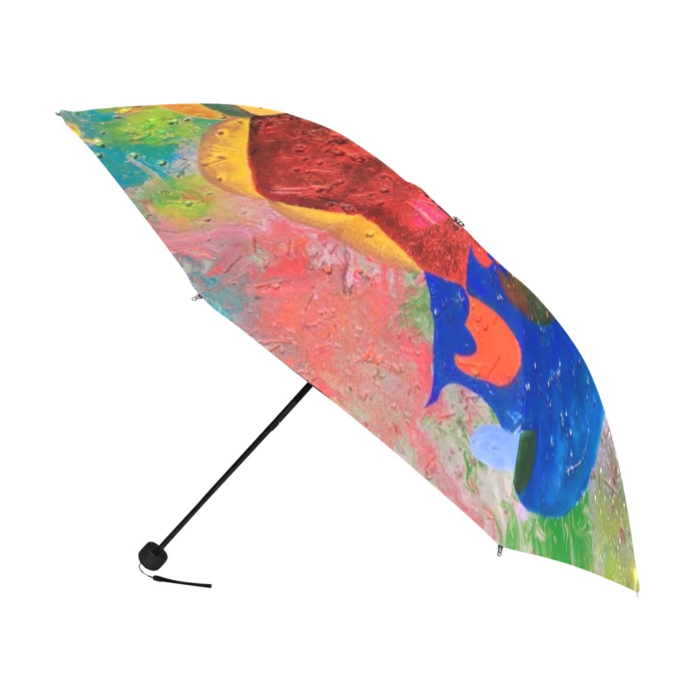 Blue Elvis Anti-UV Foldable Umbrella (U08)