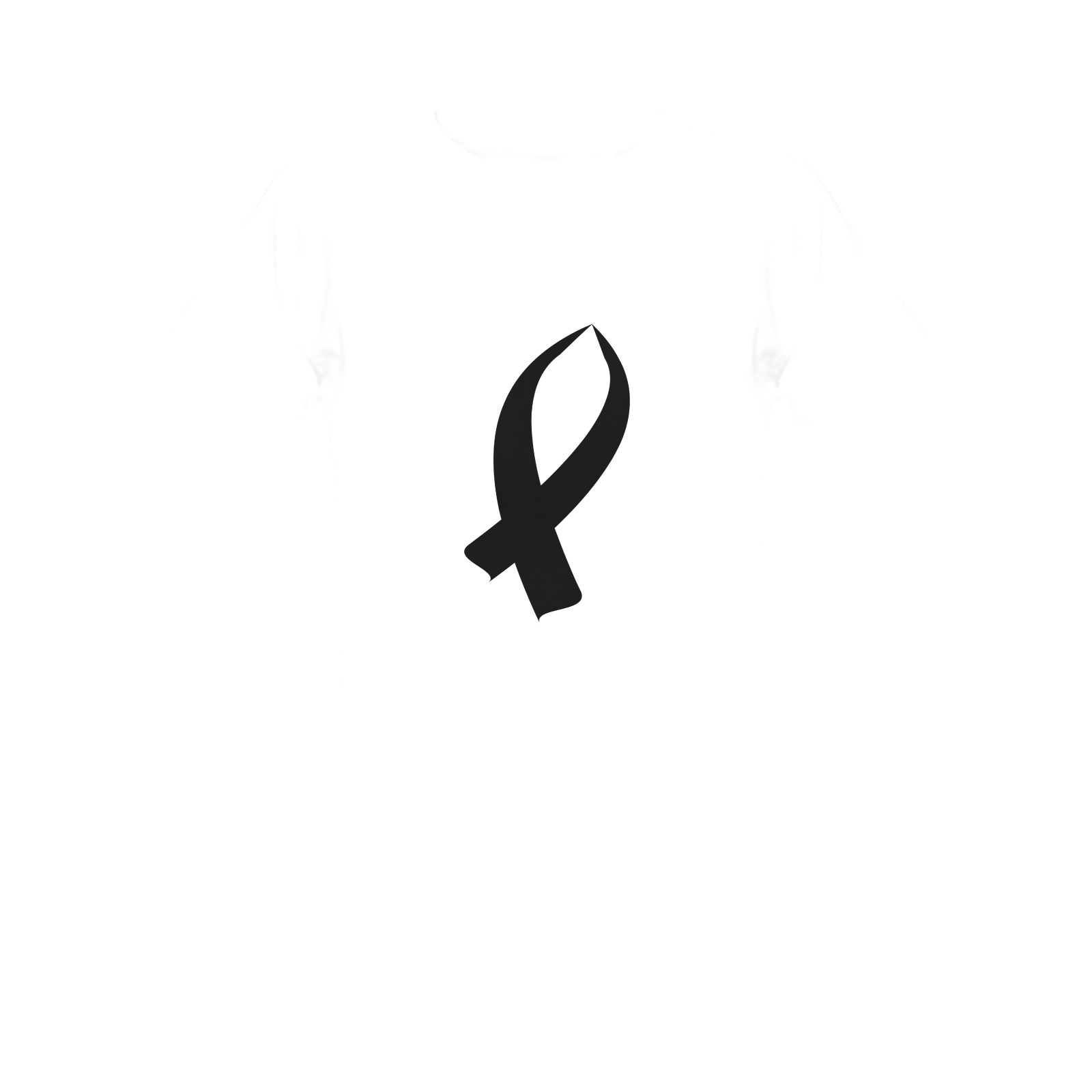 Awareness Ribbon Black Women's T-Shirt in USA Size (Two Sides Printing)