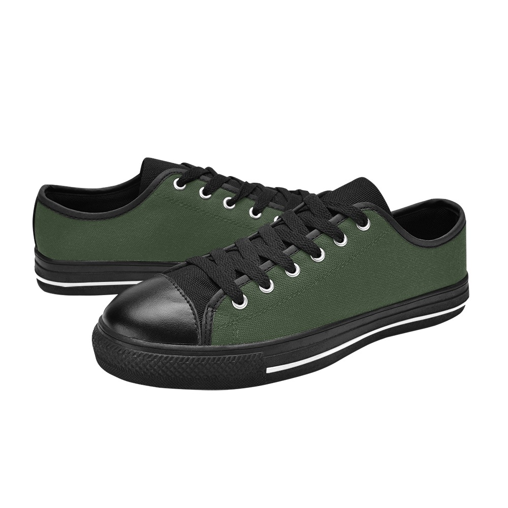 GREEN Women's Classic Canvas Shoes (Model 018)