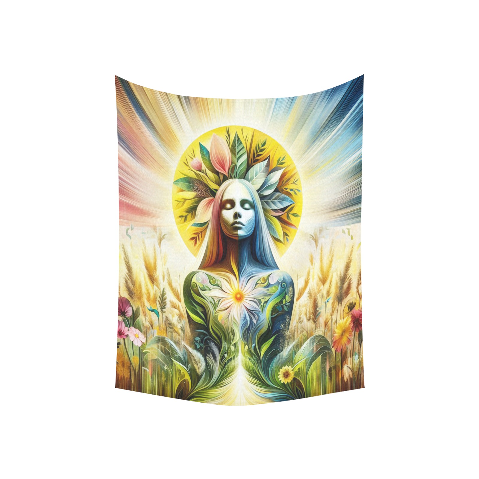Mother Nature Cotton Linen Wall Tapestry 30"x 40"