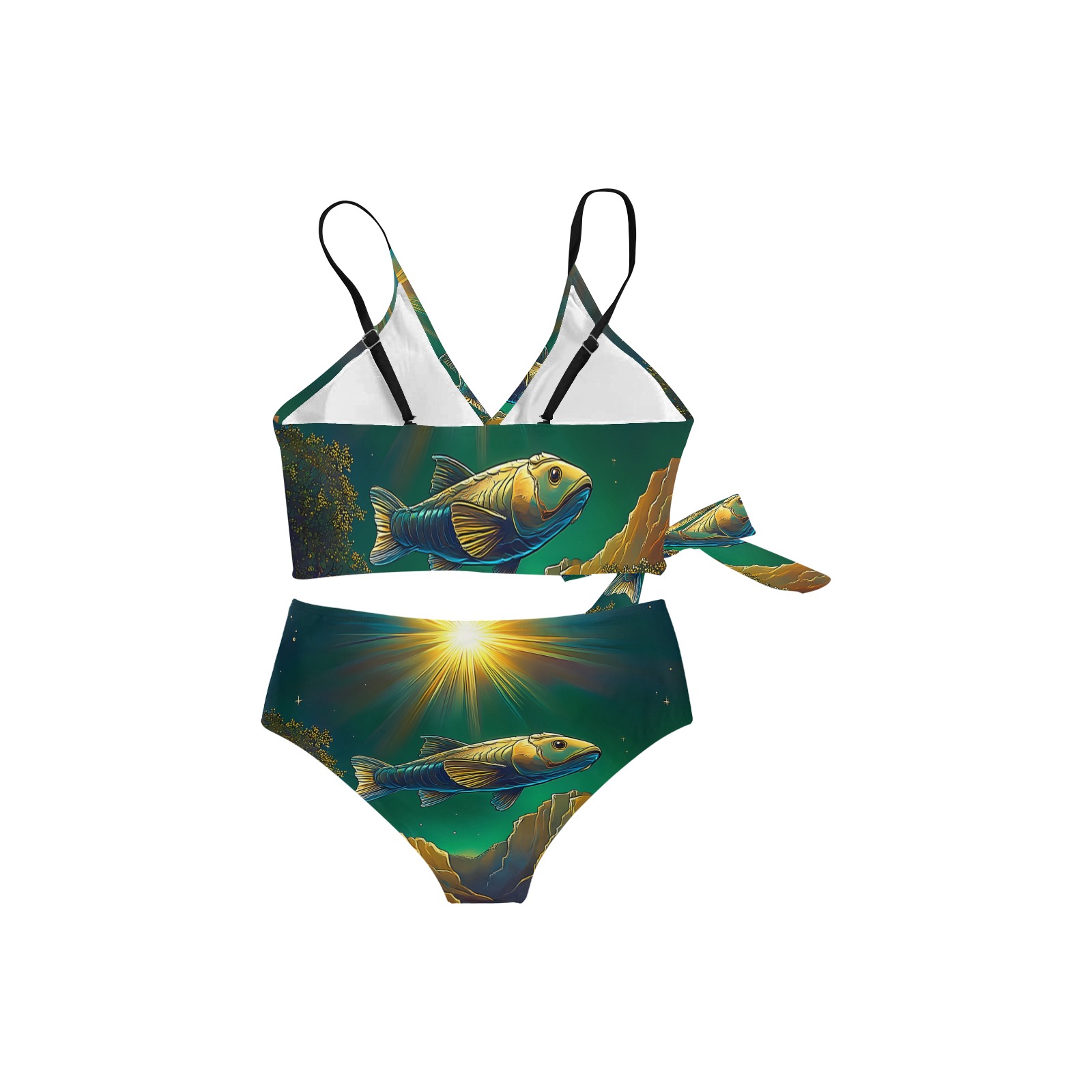 Celestial Swim Knot Side Bikini Swimsuit (Model S37)