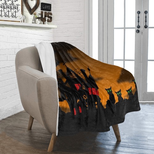 Halloween Cats Ultra-Soft Micro Fleece Blanket 30''x40''