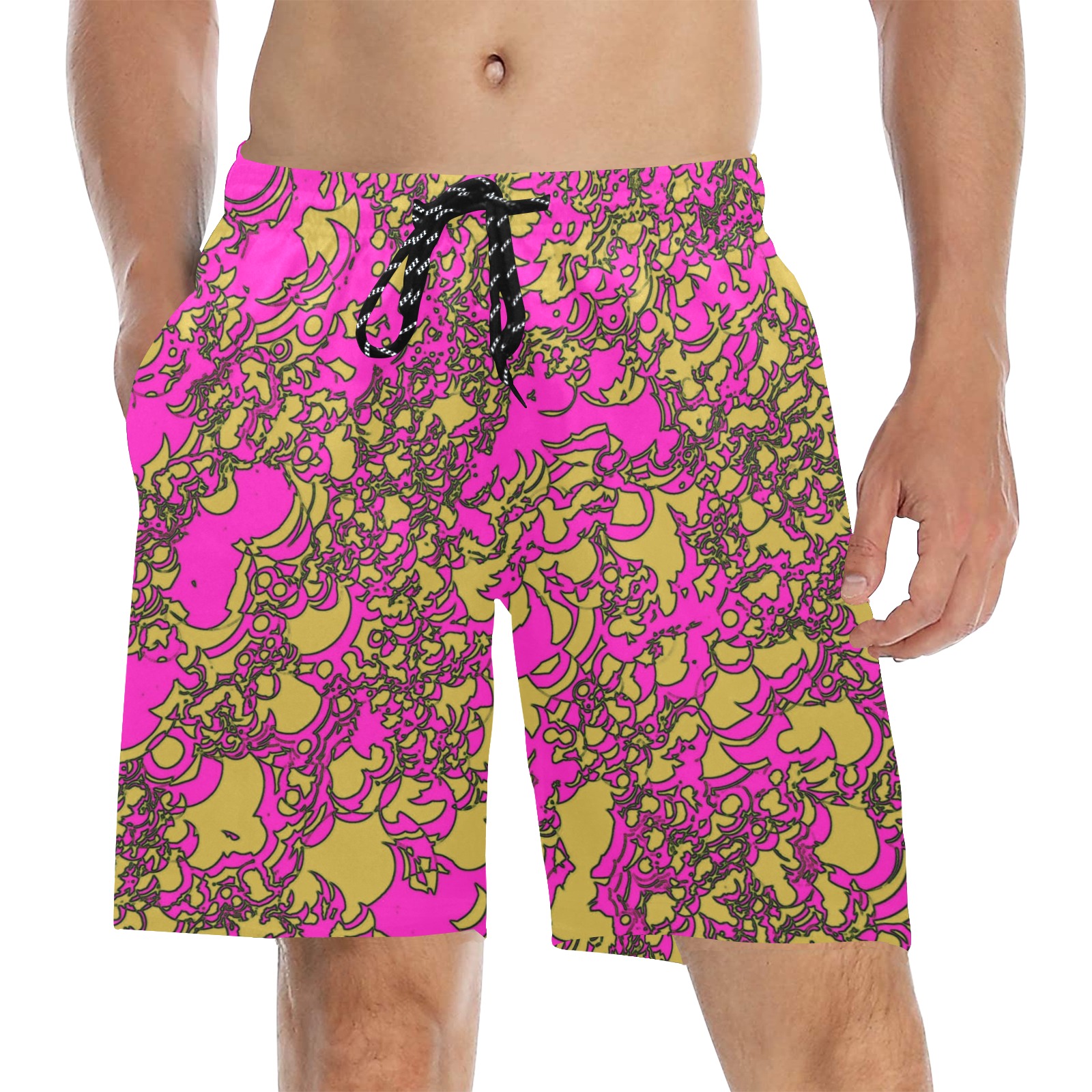 BM4PY Men's Mid-Length Beach Shorts (Model L51)