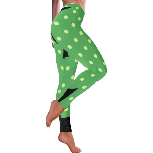 Dot Clover Women's Low Rise Leggings (Invisible Stitch) (Model L05)