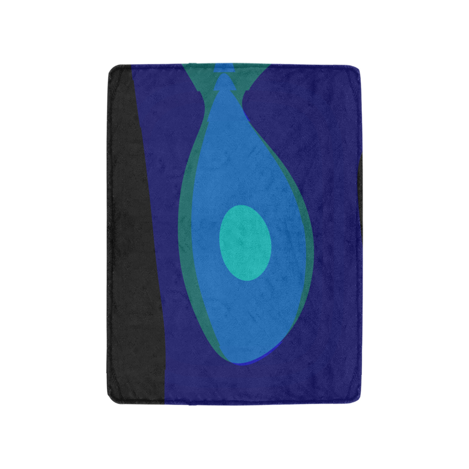 Dimensional Blue Abstract 915 Ultra-Soft Micro Fleece Blanket 30"x40" (Thick)