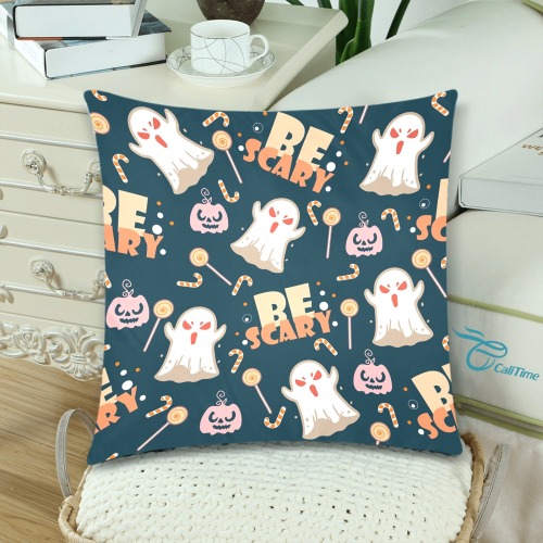 Adorable Be Scary Halloween Custom Zippered Pillow Cases 18"x 18" (Twin Sides) (Set of 2)