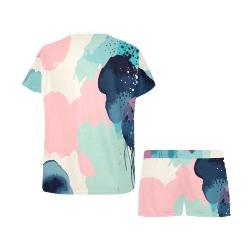 abstract Women's Short Pajama Set