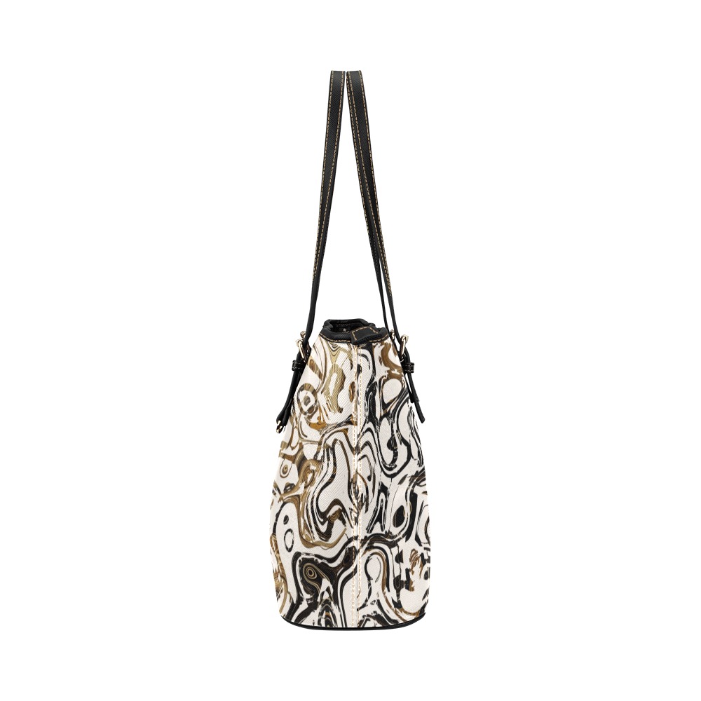 Marble Bronze Leather Tote Bag/Large (Model 1651)